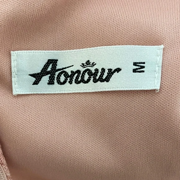 Aonour Lace Long Sleeve Dress Medium Pink - Picture 3 of 6